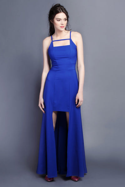 Askılı Yanları Uzun Mavi - Fuşya Elbise - Freak Is The New Black - Online Shop - 1