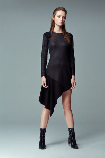 Deri Görünümlü Asimetrik Elbise - Freak Is The New Black - Online Shop - 1